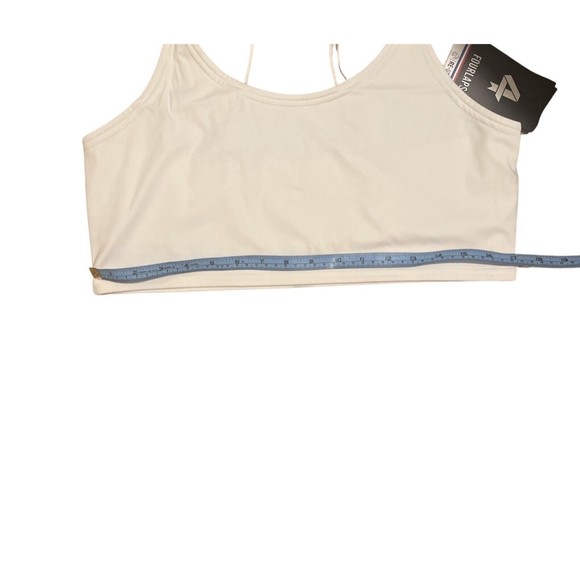 NWT Fourlaps Women’s Poise Longline Fitness Activewear White Sports Bra Sz XL - Picture 3 of 5